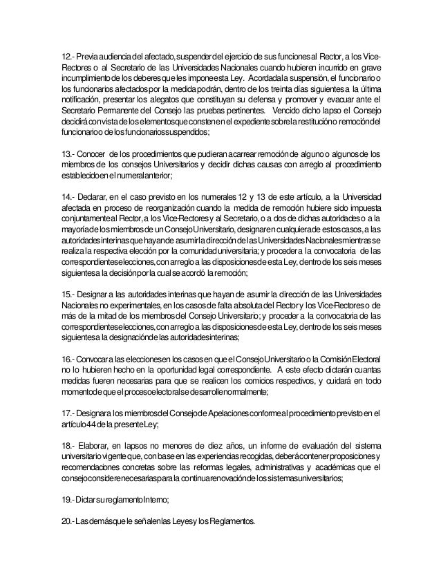 Ley de universidades 1970