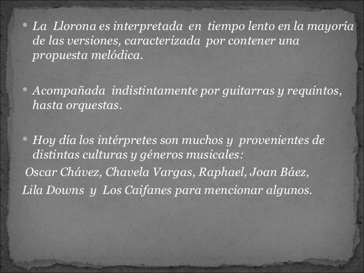 La Llorona en la canción popular