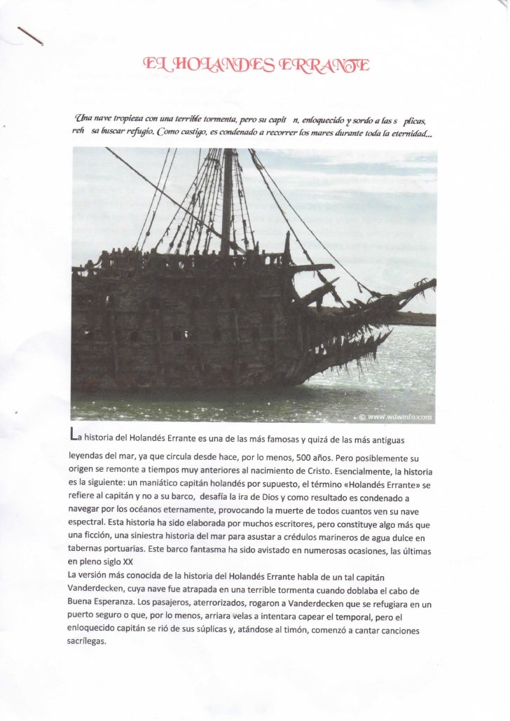 Leyenda del holandés errante Leyenda del holandés errante