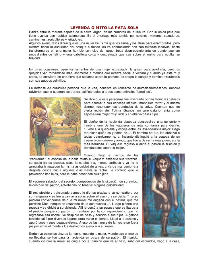 mitos inventados cortos leyenda o mito la pata sola mitos inventados cortos leyenda o mito la pata sola
