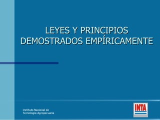 LEYES Y PRINCIPIOS DEMOSTRADOS EMPÍRICAMENTE 