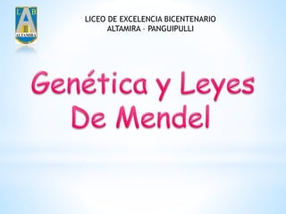 LICEO DE EXCELENCIA BICENTENARIO
ALTAMIRA – PANGUIPULLI
 