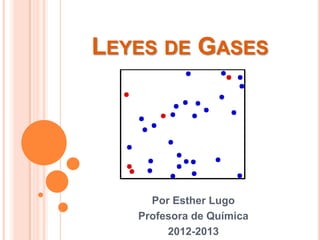 LEYES DE GASES
Por Esther Lugo
Profesora de Química
2012-2013
 
