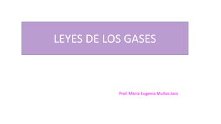 LEYES DE LOS GASES
Prof. María Eugenia Muñoz Jara
 
