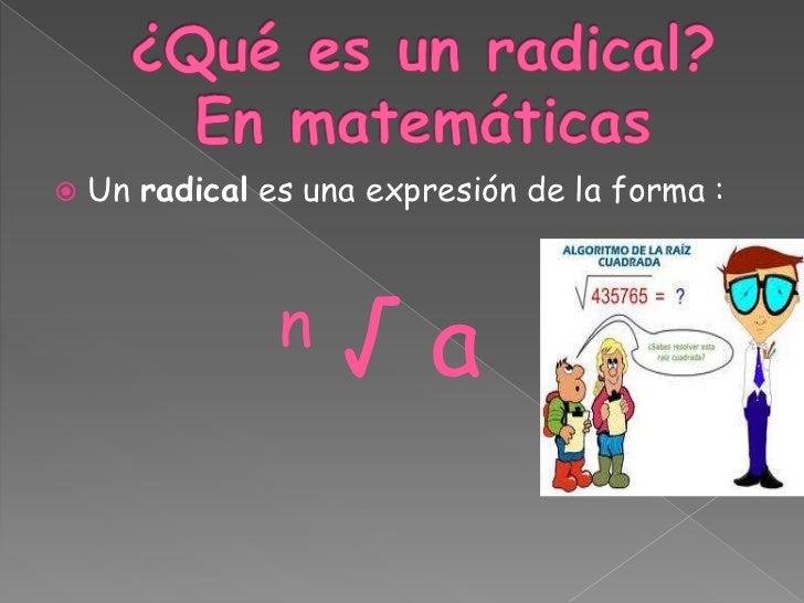 Leyes de los radicales