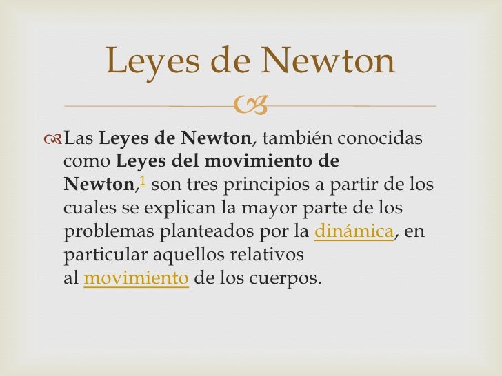 leyes de newton