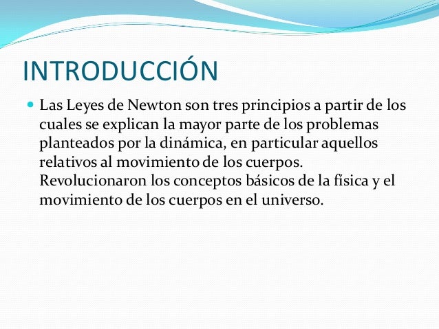 Leyes de newton presentacion