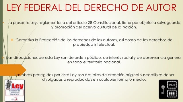 Ley Federal del Derecho de Autor
