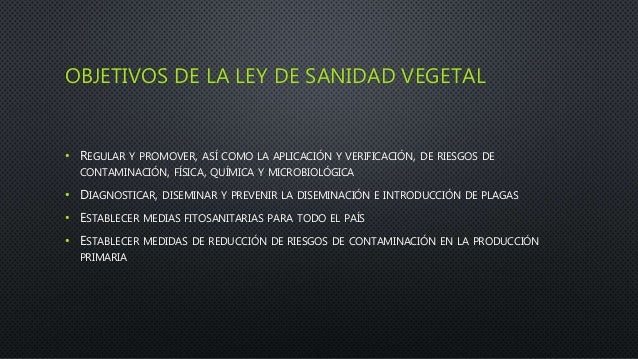 Ley federal de sanidad vegetal