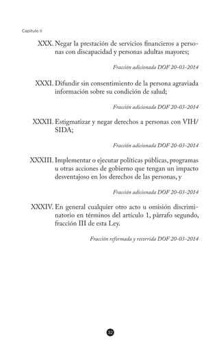 Ley Federal para Prevenir y Eliminar la Discriminación | PDF