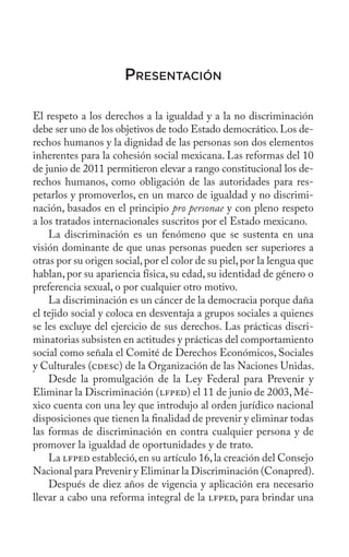 Ley Federal para Prevenir y Eliminar la Discriminación | PDF