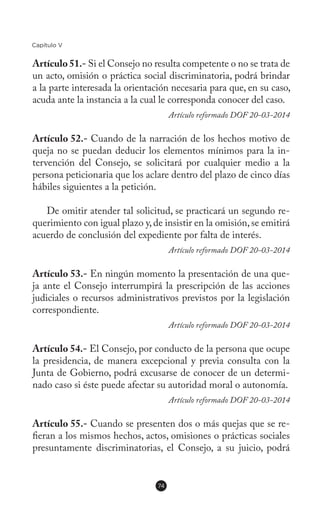 Ley Federal para Prevenir y Eliminar la Discriminación | PDF