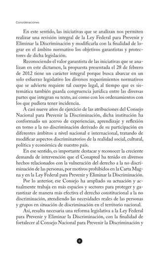 Ley Federal para Prevenir y Eliminar la Discriminación | PDF