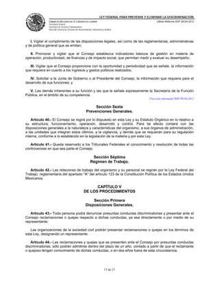 Ley federal para prevenir y eliminar la discriminación | PDF