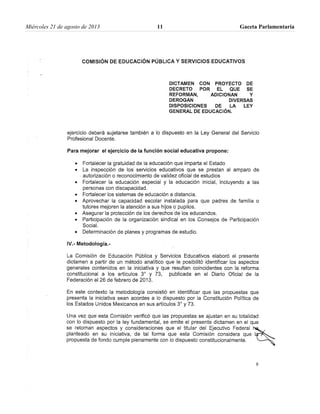 Miércoles 21 de agosto de 2013 Gaceta Parlamentaria11
 