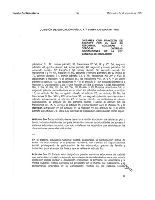 Gaceta Parlamentaria Miércoles 21 de agosto de 201316
 