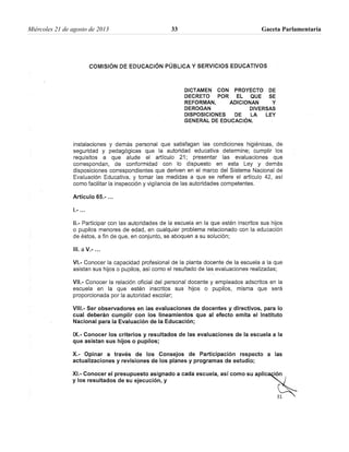 Miércoles 21 de agosto de 2013 Gaceta Parlamentaria33
 