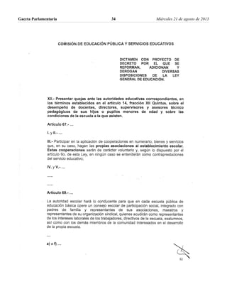 Gaceta Parlamentaria Miércoles 21 de agosto de 201334
 