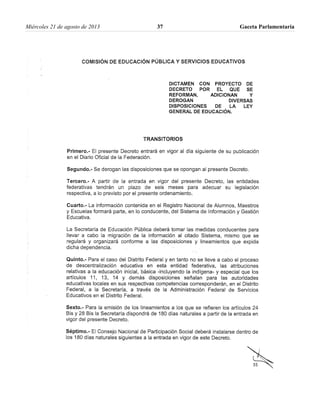 Miércoles 21 de agosto de 2013 Gaceta Parlamentaria37
 