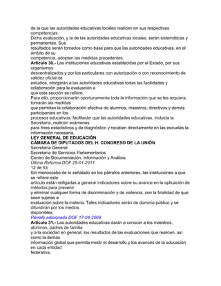 Ley general de educacion capitulo 2 | DOCX
