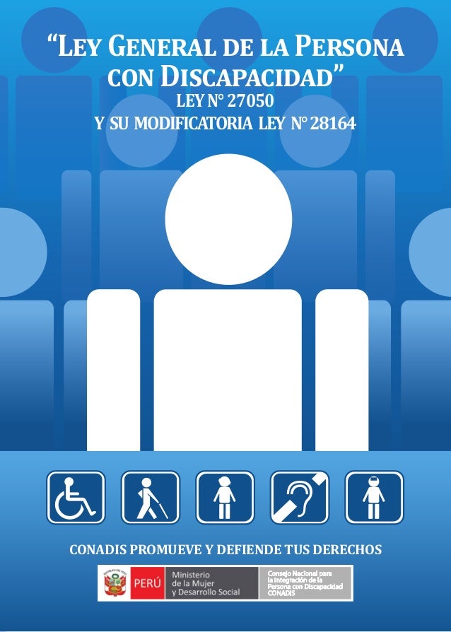 Ley General De La Persona Con Discapacidad Ley N 27050 | ley general de la persona con discapacidad y su modificatoria Ley General De La Persona Con Discapacidad Ley N 27050 | ley general de la persona con discapacidad y su modificatoria