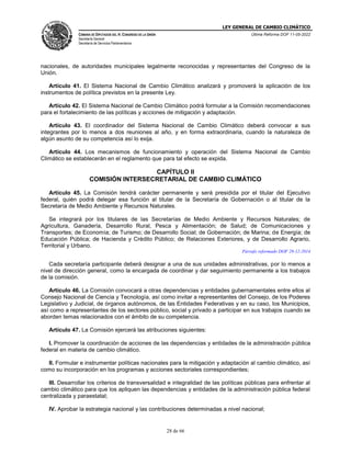 LEY GENERAL DE CAMBIO CLIMÁTICO
CÁMARA DE DIPUTADOS DEL H. CONGRESO DE LA UNIÓN
Secretaría General
Secretaría de Servicios...