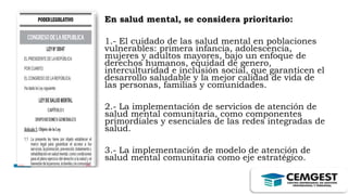Ley General de Salud mental CEGEP SAPEEE | PPTX
