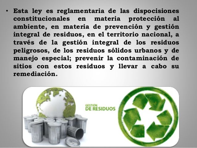 Ley general para la prevención y gestión integral
