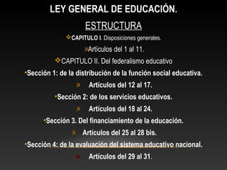 Ley General de Educación | PPT