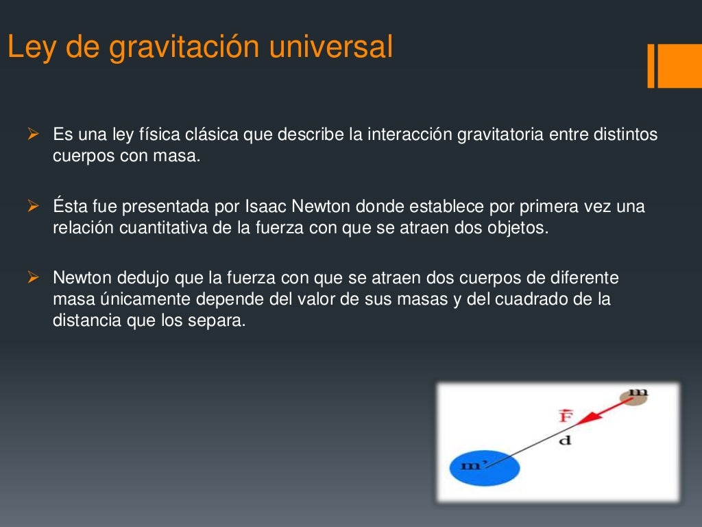Ley gravitacion universal