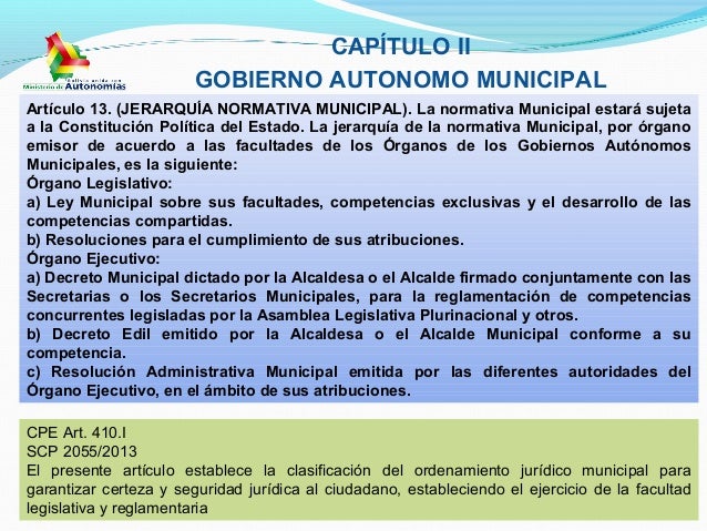 Ley N° 482 de Gobiernos Autónomos Municipales del 9 de