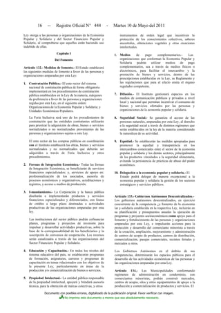 Ley orgánica de la economía popular y solidaria | PDF