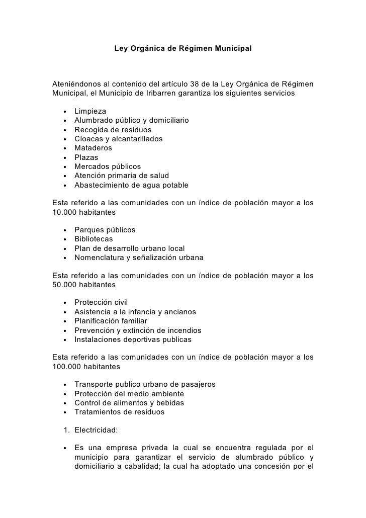 Ley Organica De Regimen Municipal la historia del dinero Ley Organica De Regimen Municipal la historia del dinero