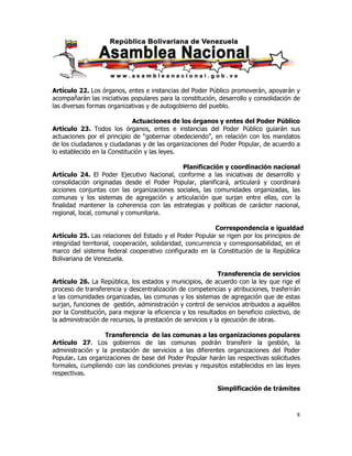 Ley org poder popular