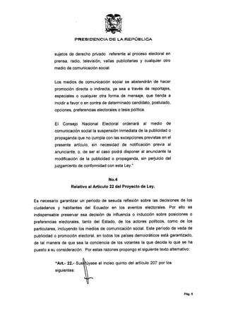 Ley reformatoria a la ley org%c3%a1nica electoral o c%c3%b3digo de la ...