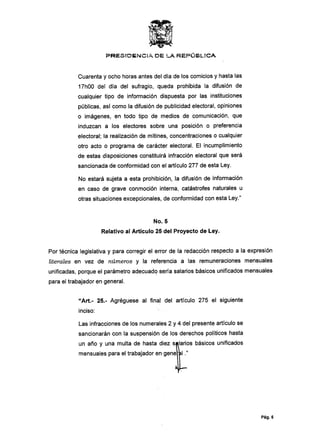 Ley reformatoria a la ley org%c3%a1nica electoral o c%c3%b3digo de la ...