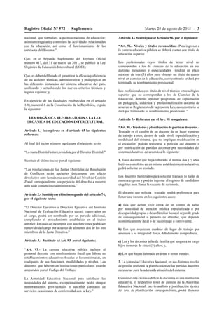 Ley reformatoria a la ley orgánica de educación intercultural | PDF
