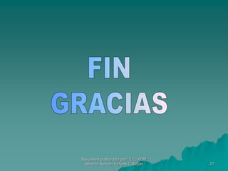 27
Resumen elaborado por: Lic. ADM
Alberto Nelson Vargas Callejas
 