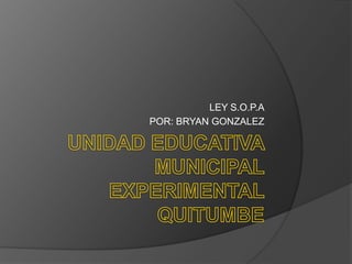 LEY S.O.P.A
POR: BRYAN GONZALEZ
 