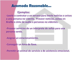 Ley vivienda equitativa | PPS