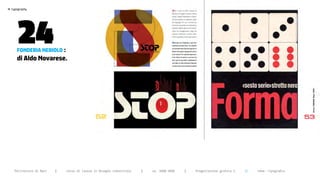 >




       24
    typography




       fonderia nebioLo :
       di aldo novarese.




      Politecnico di Bari   |   corso di laurea in Disegno industriale   |   aa 2008/2009   |   Progettazione grafica 2   ||   tema: tipografia
 