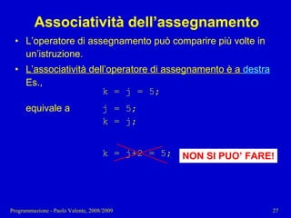 03 - Programmazione: Istruzioni C++