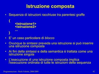 03 - Programmazione: Istruzioni C++