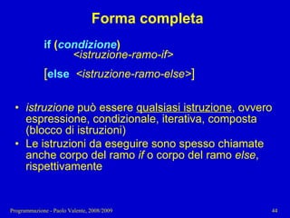 03 - Programmazione: Istruzioni C++