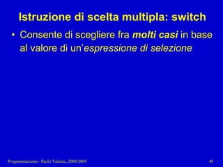 03 - Programmazione: Istruzioni C++