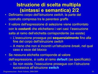 03 - Programmazione: Istruzioni C++