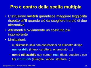 03 - Programmazione: Istruzioni C++
