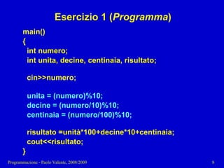 03 - Programmazione: Istruzioni C++
