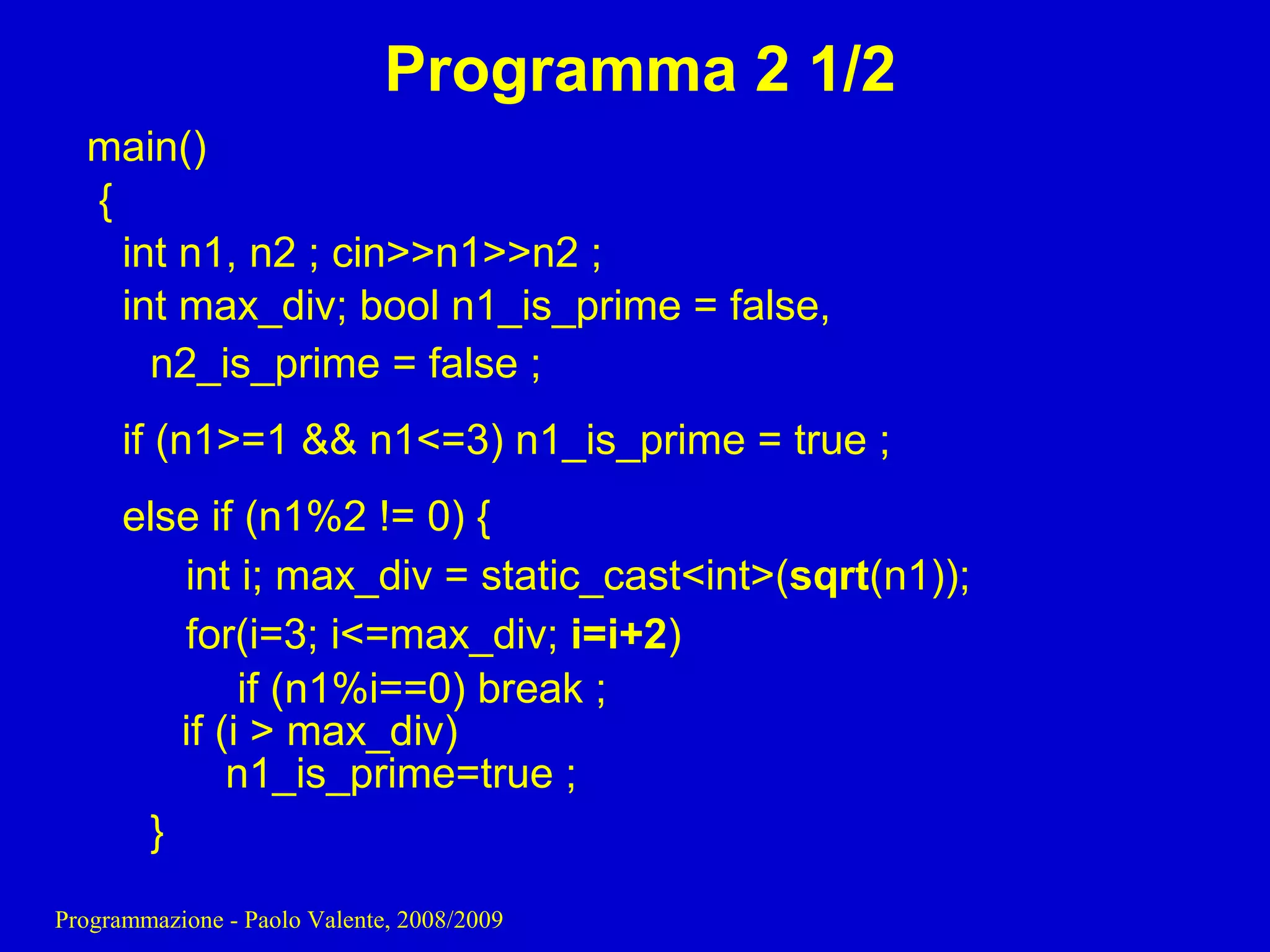 05 - Programmazione: Funzioni