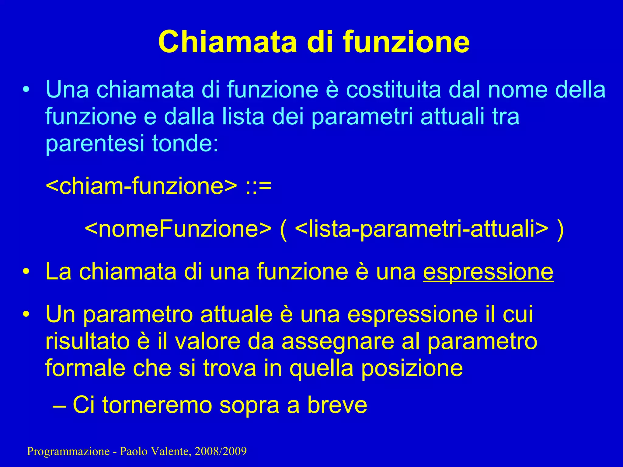 05 - Programmazione: Funzioni